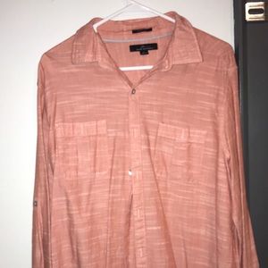 Mango-ish colored long sleeve dress shirt